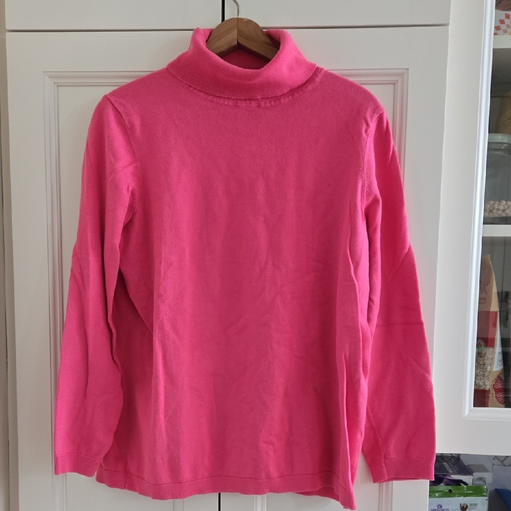 Women's Pink Turtleneck Sweater